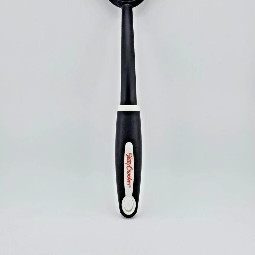 Betty Crocker Black & White  Plastic Slotted Spoon